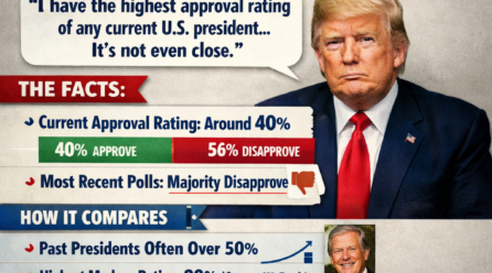 Watchdog News fact-check graphic analyzing claims about presidential approval ratings using polling dataFact Check, Trump Approval Rating, Political Fact Check, Presidential Polls, US Politics, Approval Ratings, Polling Data, Election Analysis, Political Claims, Media Literacy, Watchdog News, Facts Over Factions, Political Analysis.