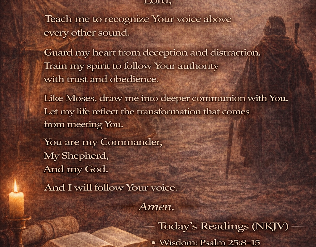 “Hearing the Right Voice — The Chain of Command of the Soul”  🙏 Prayer for Today: