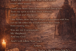 “Hearing the Right Voice — The Chain of Command of the Soul” 🙏 Prayer for Today: