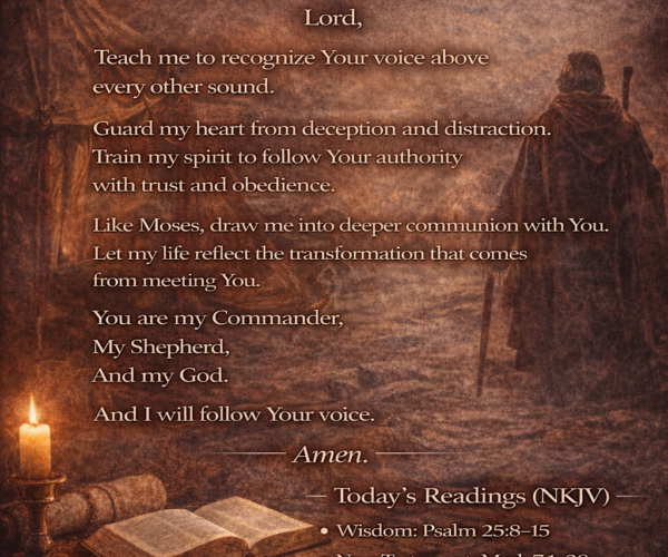 “Hearing the Right Voice — The Chain of Command of the Soul”  🙏 Prayer for Today: