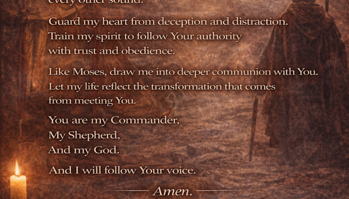“Hearing the Right Voice — The Chain of Command of the Soul”  🙏 Prayer for Today: