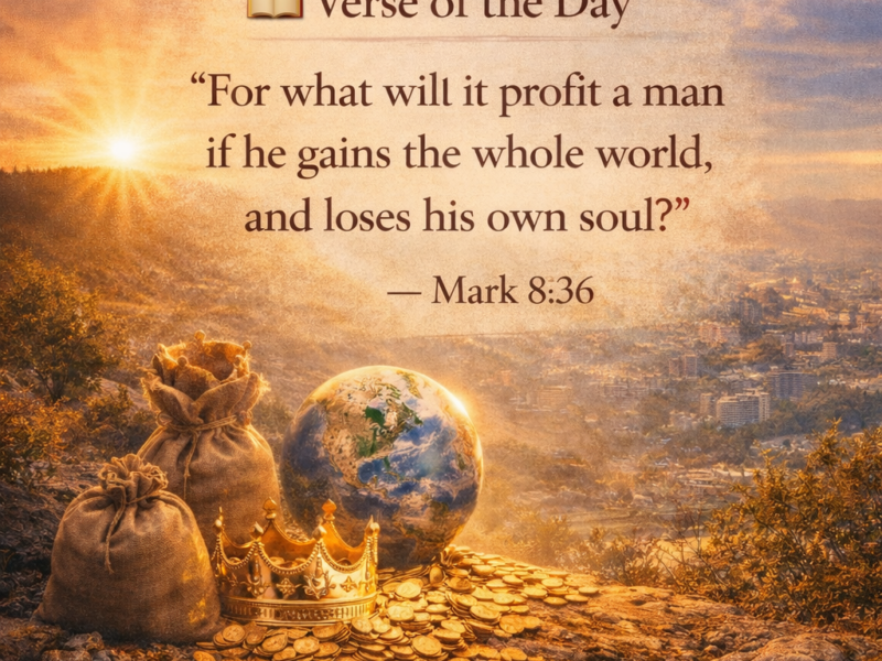 Verse of the Day- Mark 8:36