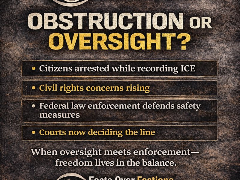 “Obstruction or Oversight? — The Growing Fight Over ICE Enforcement and Civil Liberties”