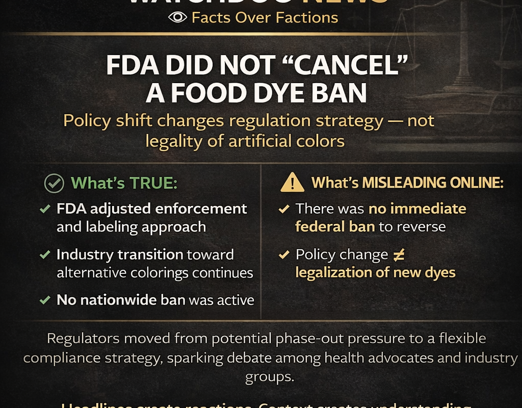 “FDA Did not Cancel Food Dye Ban.”
