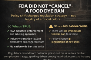 “FDA Did not Cancel Food Dye Ban.”