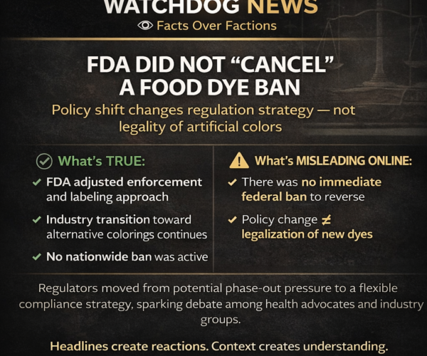 “FDA Did not Cancel Food Dye Ban.”