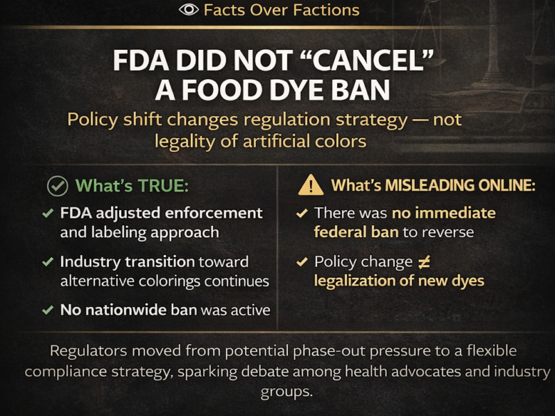 “FDA Did not Cancel Food Dye Ban.”
