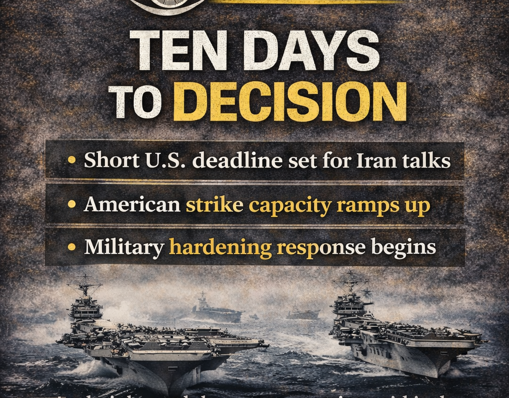 “Ten Days to Decision — Iran, U.S. Force Posture, and the Narrative Fog of War”