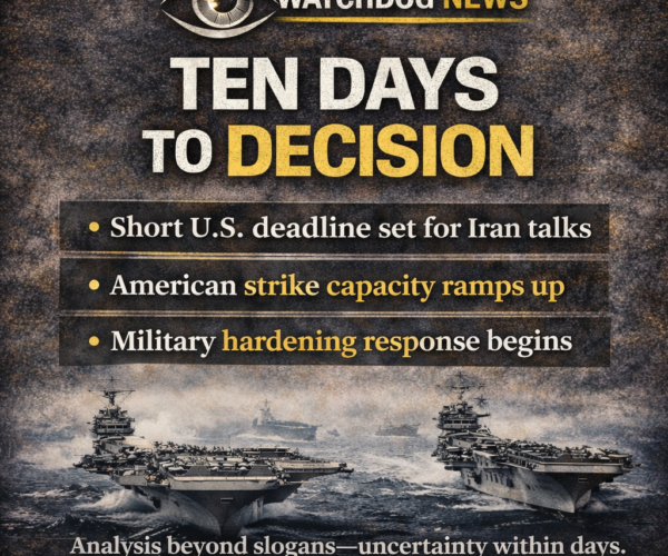 “Ten Days to Decision — Iran, U.S. Force Posture, and the Narrative Fog of War”