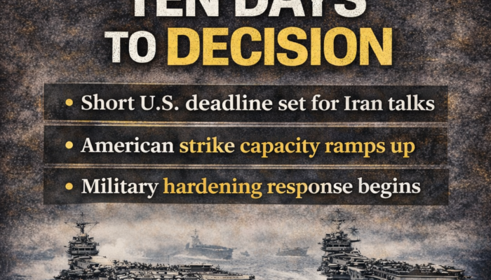 “Ten Days to Decision — Iran, U.S. Force Posture, and the Narrative Fog of War”