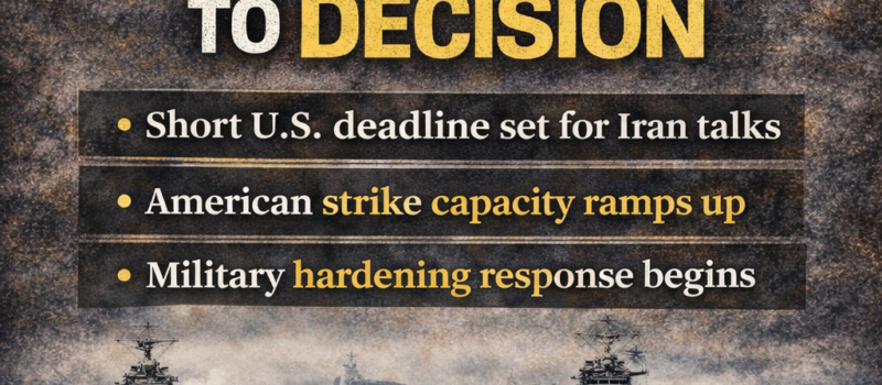 “Ten Days to Decision — Iran, U.S. Force Posture, and the Narrative Fog of War”