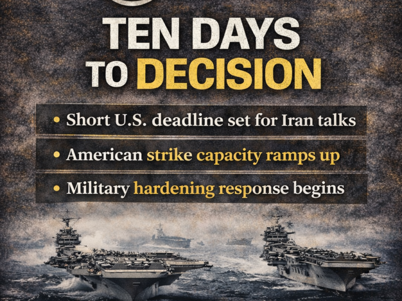 “Ten Days to Decision — Iran, U.S. Force Posture, and the Narrative Fog of War”