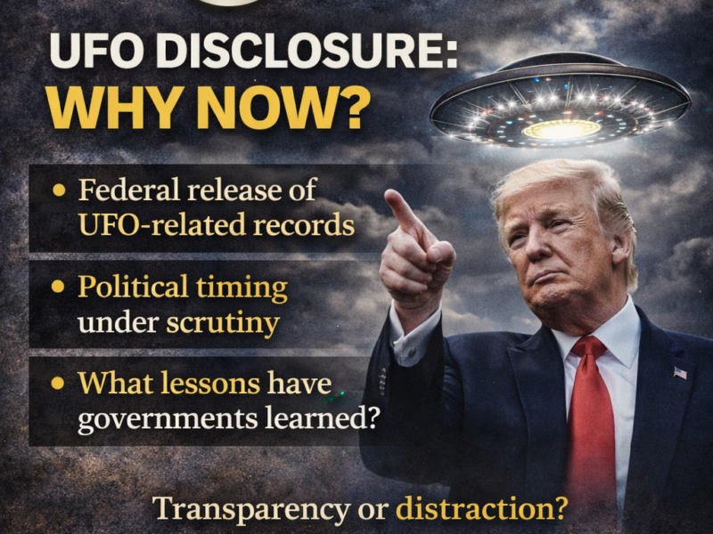 “UFO Disclosure — Why Now?”