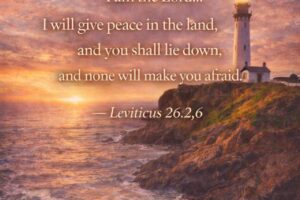 Verse of the Day- Leviticus 26:2,6