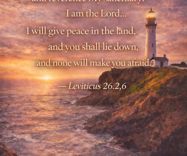 Verse of the Day- Leviticus 26:2,6