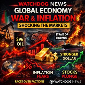 Global markets reacting to energy shock and war disruption in the Strait of Hormuz affecting oil prices and inflation.