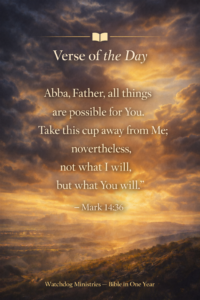 Bible verse Mark 14:36 about surrendering to God’s will.