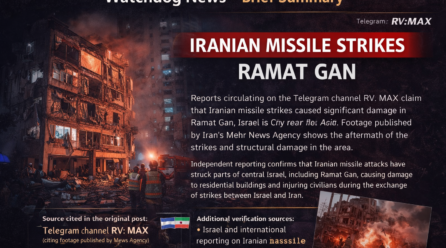 Iranian missile strikes caused significant damage in Ramat Gan, Israel, a city near Tel Aviv.