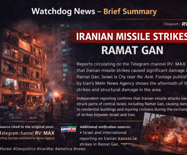 Iranian missile strikes caused significant damage in Ramat Gan, Israel, a city near Tel Aviv.