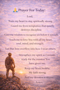 Christian prayer for spiritual strength and faith devotion devotional graphic
