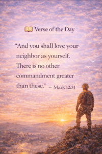 Bible verse Mark 12:31 love your neighbor as yourself Christian scripture graphic