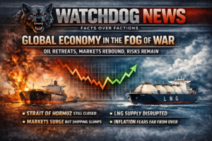 Global economy in the fog of war with falling oil prices, rebounding stock markets, and ongoing geopolitical risk.