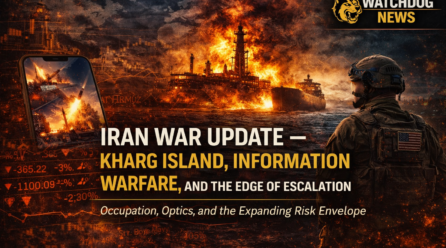 IRAN WAR UPDATE — KHARG ISLAND, INFORMATION WARFARE, AND THE EDGE OF ESCALATION Occupation, Optics, and the Expanding Risk Envelope