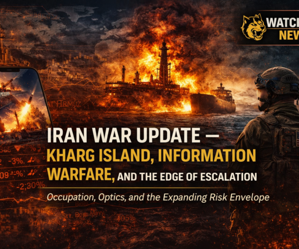 IRAN WAR UPDATE — KHARG ISLAND, INFORMATION WARFARE, AND THE EDGE OF ESCALATION Occupation, Optics, and the Expanding Risk Envelope