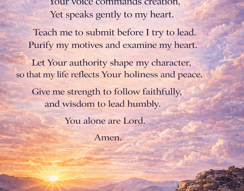 Prayer For Today: